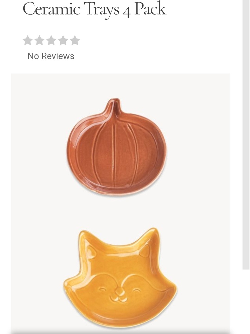 Ceramic Animal & Pumpkin Accent Trays - Green, Orange, Tan, Yellow (Set of 4) - Picture 3 of 4